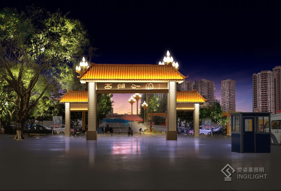 茂名市电白区2020年春节城区夜景灯光亮化